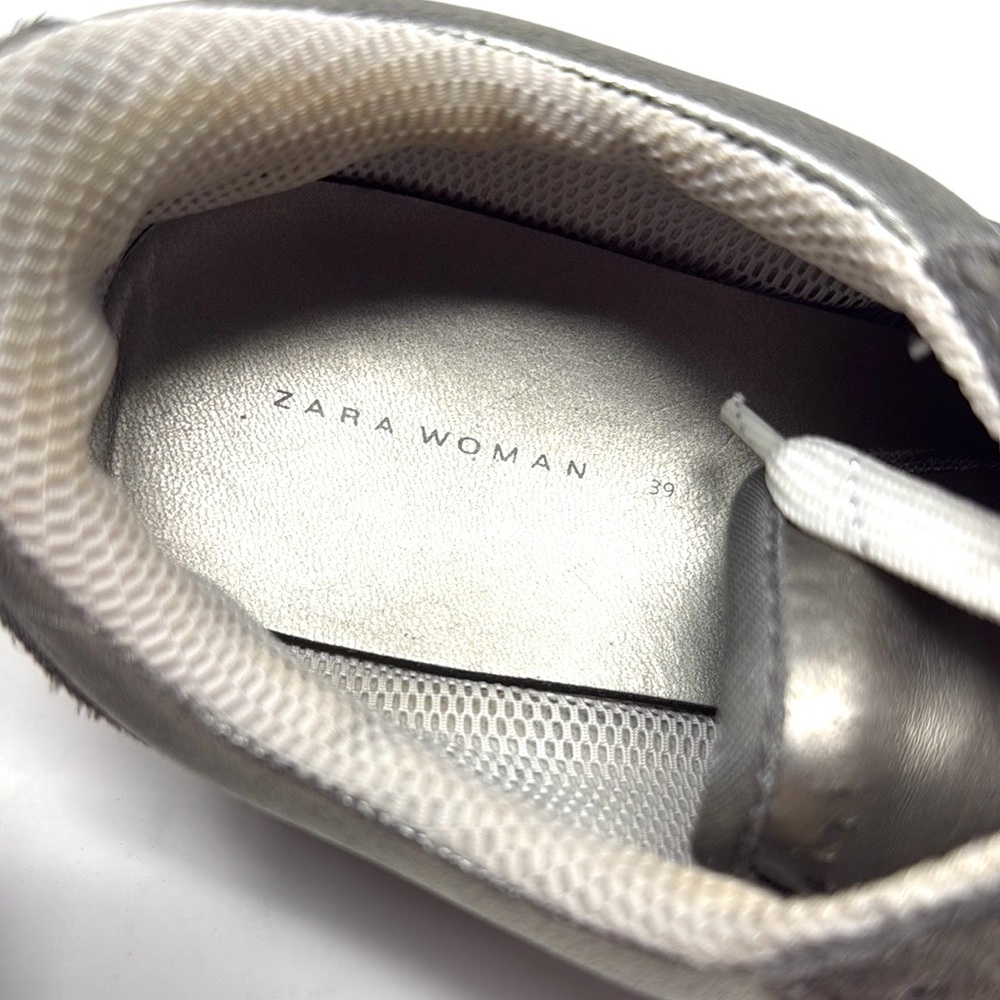 Zara Women’s Silver and Gray Sneakers - Picture 6 of 7